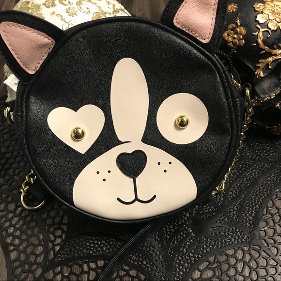 betsey johnson puppy purse
